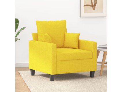 vidaXL Křeslo světle žluté 60 cm textil