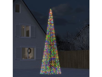 vidaXL LED vánoční stromek na stožár 1534 barevných LED diod 500 cm