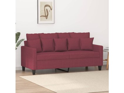 vidaXL 2místná pohovka vínová 140 cm textil