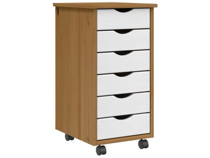 vidaXL Zásuvková skříňka se zásuvkami MOSS medově hnědá borové dřevo