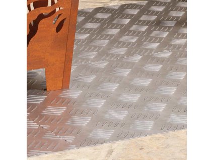 vidaXL Schodové nášlapy Obdélníkový 4 pcs Stříbrná 100 x 50 cm Hliník