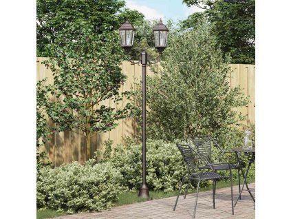 vidaXL Zahradní světlo Bronzová 68 x 20 x 235 cm Hliník a sklo