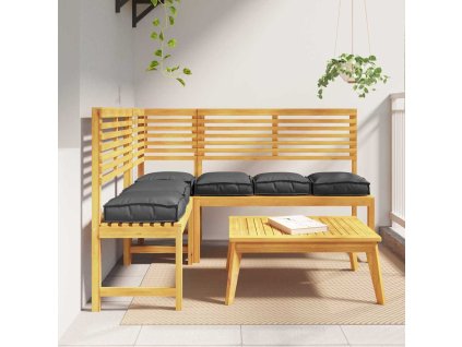 vidaXL Polštář 6 pcs Černá 40 x 40 x 8 cm Oxford látka