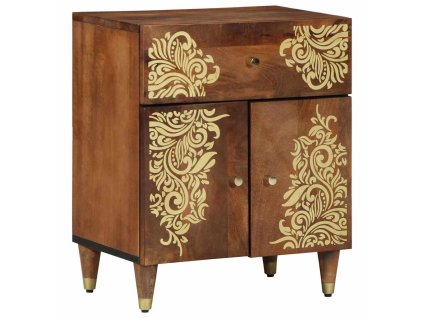 vidaXL Noční stolek s dvířky se zásuvkou Medová hnědá 50 x 33 x 60 cm