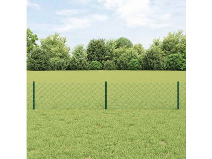 vidaXL Plot a sloupek Zelená 0,4 x 25 m Ocel