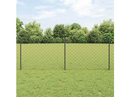 vidaXL Plot s příspěvky Šedá 0.8 x 10 m Ocel