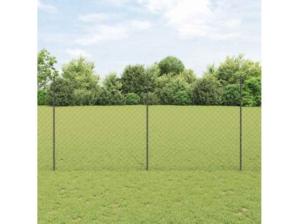 vidaXL Plot s příspěvky Šedá 1.5 x 10 m Ocel