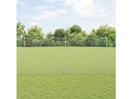 vidaXL Plot s příspěvky Stříbrná 1.4 x 10 m Ocel