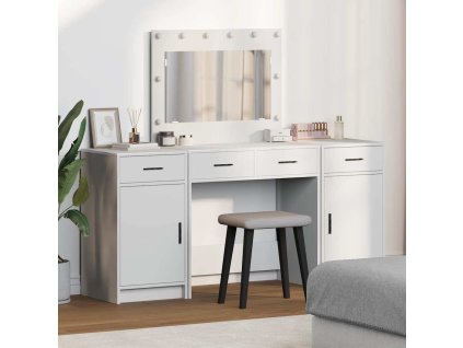 vidaXL Kosmetický stůl se zásuvkou 3 pcs Bílá kompozitní dřevo