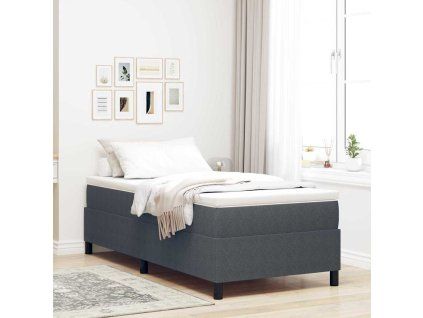 vidaXL Postel s boxspringem Tmavě šedá a bílá 100 x 200 cm