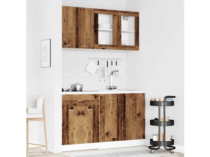 vidaXL 4dílná sada kuchyňských skříněk "Lyon" staré dřevo, umělé dřevo