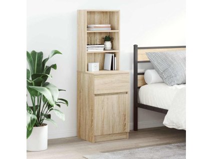 vidaXL Noční stolek dub sonoma 39x35x125 cm kompozitní dřevo
