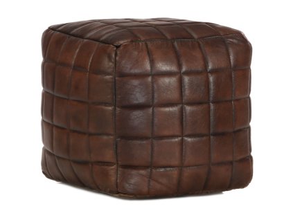 vidaXL Sedací puf tmavě hnědý 40 x 40 x 40 cm pravá kozí kůže