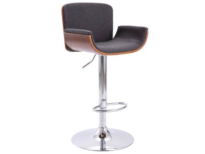 vidaXL Barová židle šedá textil