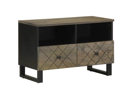 vidaXL TV skříňka černá 70 x 33 x 46 cm masivní mangovníkové dřevo