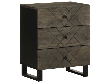 vidaXL Noční stolek 50 x 33 x 62 cm černá masivní mangovníkové dřevo