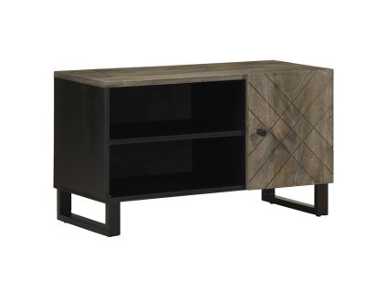 vidaXL TV skříňka černá 80 x 33 x 46 cm masivní mangovníkové dřevo