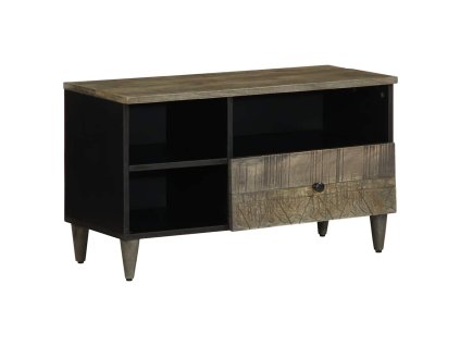vidaXL TV skříňka černá 80 x 33 x 46 cm masivní mangovníkové dřevo