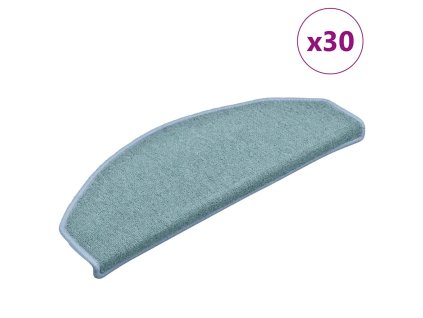 vidaXL Schodové rohože 30 ks 65 x 24 x 4 cm mořská modrá půlkulaté velké