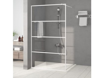 vidaXL Sprchová zástěna walk-in bílá 115 x 195 cm čiré ESG sklo