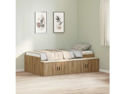 vidaXL Rám postele Artisanový dub 80 x 200 cm kompozitní dřevo