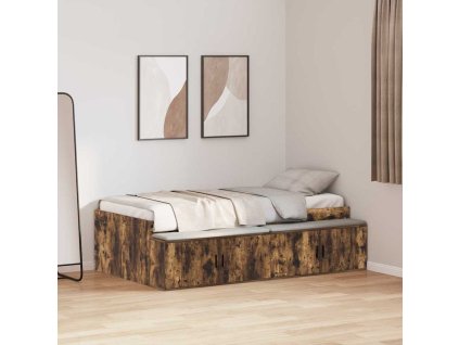 vidaXL Rám postele Kouřový dub 70 x 190 cm kompozitní dřevo