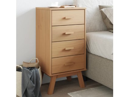 vidaXL Noční stolek OLDEN hnědý masivní borové dřevo