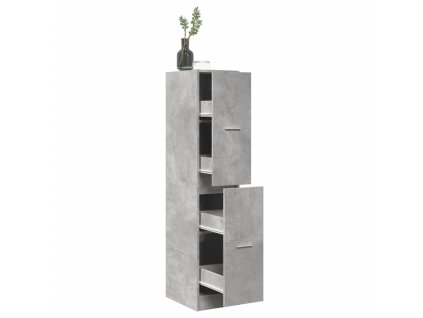 vidaXL Skříňka na léky betonově šedá 30x41x144,5 cm kompozitní dřevo