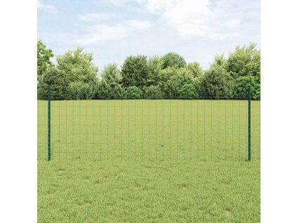 vidaXL Plot s příspěvky Zelená 0.8 x 25 m Ocel
