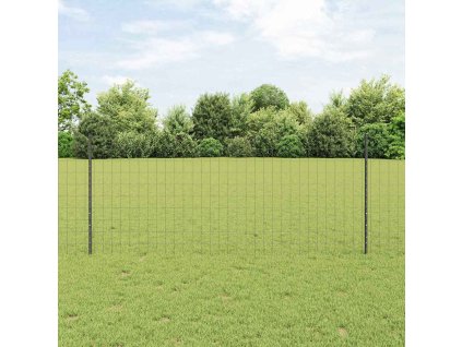 vidaXL Plot s příspěvky Šedá 1 x 10 m Ocel