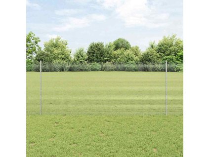 vidaXL Plot s příspěvky Stříbrná 1 x 25 m Ocel