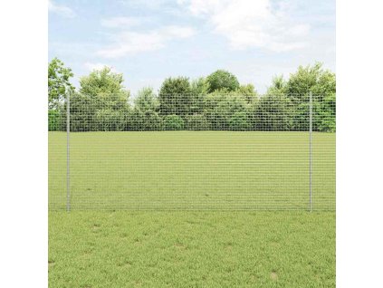 vidaXL Plot s příspěvky Stříbrná 1.2 x 25 m Ocel