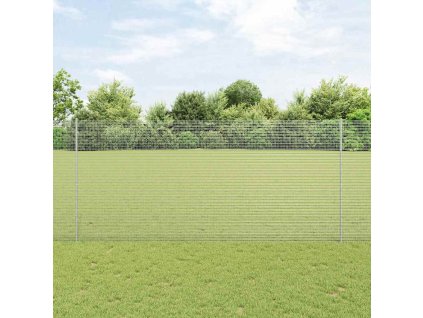 vidaXL Plot s příspěvky Stříbrná 1.4 x 25 m Ocel