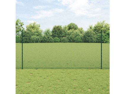 vidaXL Plot s příspěvky Zelená 1.2 x 25 m Ocel