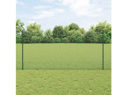 vidaXL Plot s příspěvky Zelená 1.2 x 25 m Ocel
