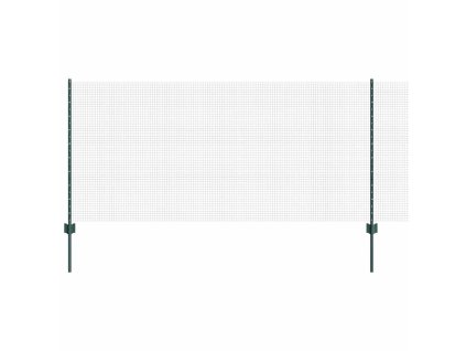 vidaXL Plot s sloupkem Zelená 1 x 100 m Ocel a PVC