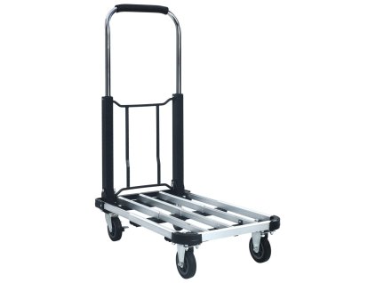 vidaXL Skládací přepravní rudl 150 kg hliník stříbrný