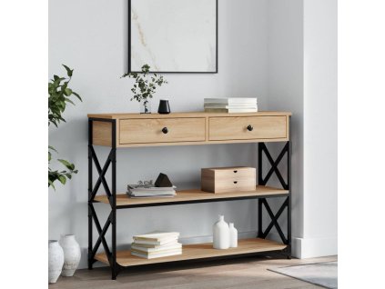vidaXL Konzolový stolek dub sonoma 100 x 28 x 75 cm kompozitní dřevo