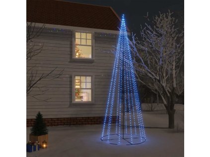 vidaXL Vánoční stromek kužel 732 modrých LED diod 160 x 500 cm