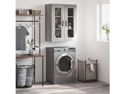 vidaXL Nástěnná skříňka šedá sonoma 69,5 x 34 x 90 cm kompozitní dřevo