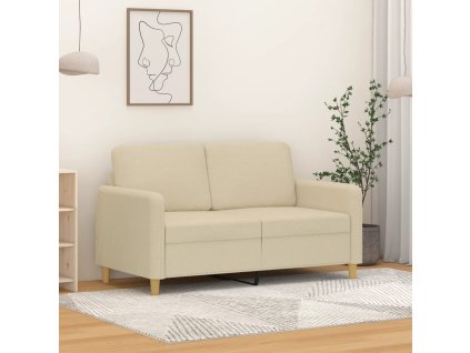 vidaXL 2místná pohovka krémová 120 cm textil