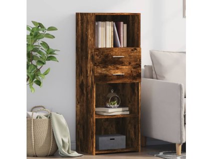 vidaXL Skříň highboard kouřový dub 45 x 42,5 x 124 cm kompozitní dřevo