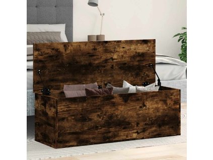 vidaXL Úložný box kouřový dub 102 x 35 x 35 cm kompozitní dřevo