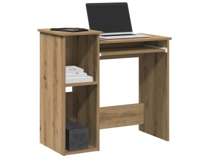 vidaXL Psací stůl s policemi dub artisan 84x40x78 cm kompozitní dřevo