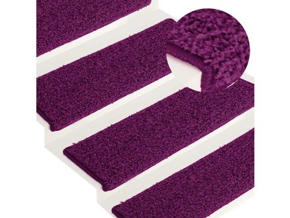 vidaXL Schodové rohože 30 ks 65 x 21 x 4 cm růžové s obdélníkovým okrajem