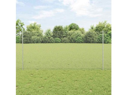 vidaXL Plot s příspěvky Stříbrná 1.2 x 25 m Ocel
