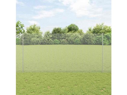 vidaXL Plot s příspěvky Stříbrná 1.5 x 25 m Ocel