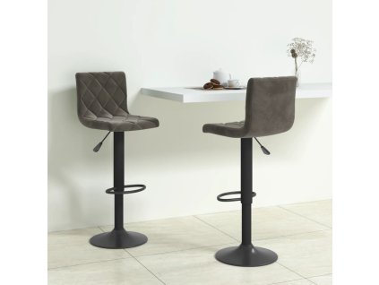 vidaXL Barové židle 2 ks tmavě šedé samet