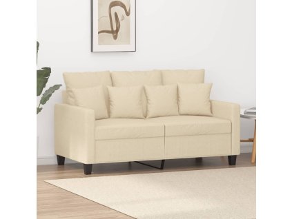 vidaXL 2místná pohovka krémová 120 cm textil