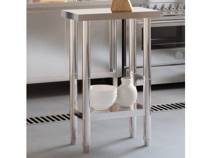 vidaXL Kuchyňský pracovní stůl 55 x 55 x 85 cm nerezová ocel